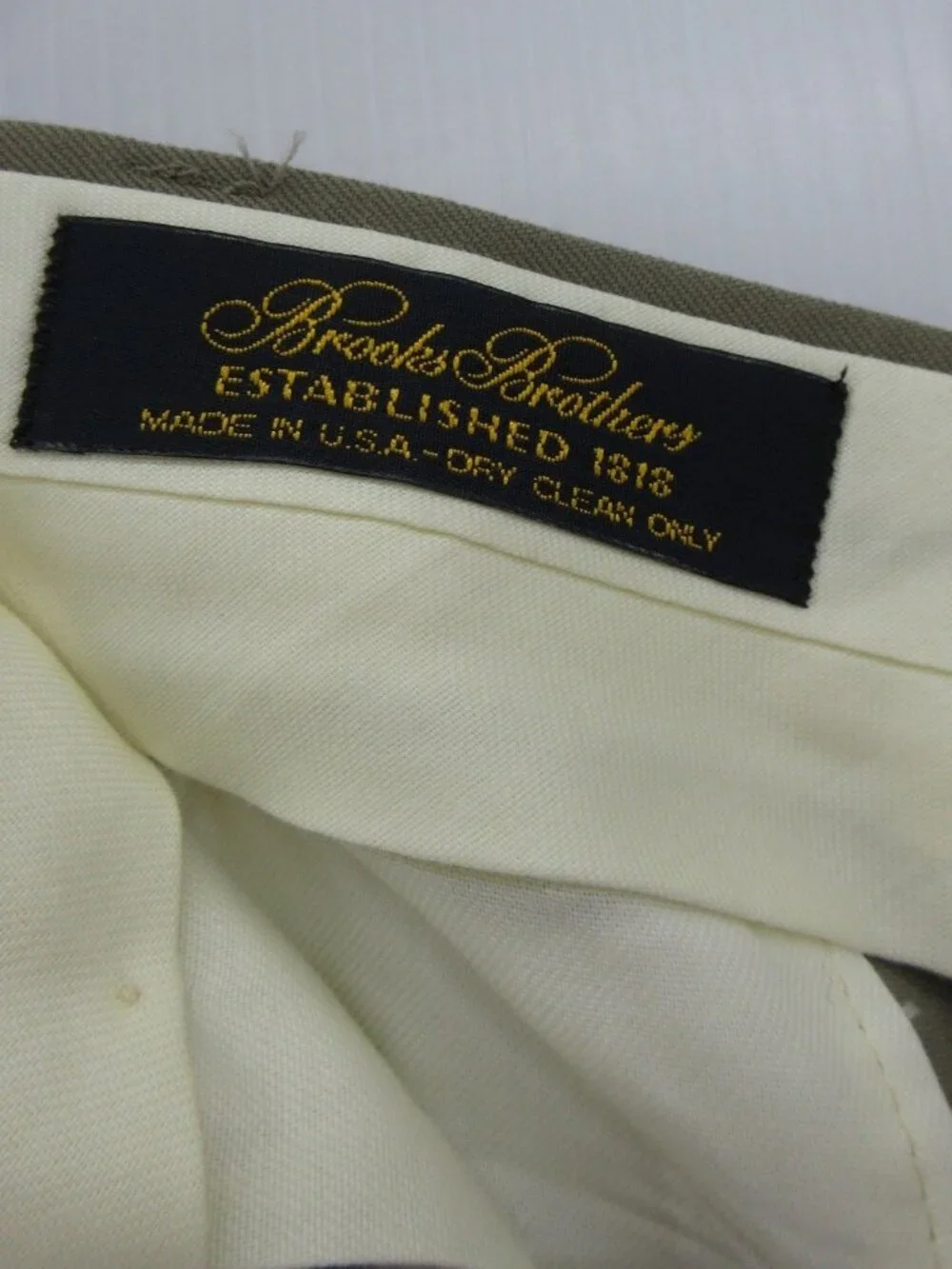 VTG Brooks Brothers Pants 40 Wool Trousers Pleated Cuffed USA 40X31